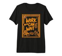 Work Can Wait Sabbatical Holiday Beach Stripes Premium T-Shirt
