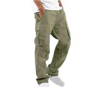 Work Cargo Trousers Men Wide Leg Combat Trousers Slim Fit Sweatpants Mens Tactical Jogging Bottoms Lightweight Hiking Walking Lounge Pants Cotton Workwear Suitable for Gym, Climbing, Camping