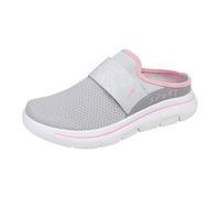 Work Clogs Women Slip on Mules Womens Mens Clogs Work Shoes Breathable Mesh Wide Fit Slippers Comfortable Orthopedic Arch Support Sandals Womens Shoes Sale Grey 7