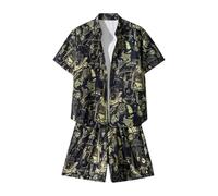 Work Clothing Short Sleeve Beach Printed Shirt - Lightweight Summer Travel Outfit for Couples And