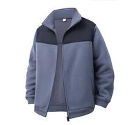 Work Coats For Men,Men's Fleece Lined Thickened Jacket For Fall And Winter Casual Wear Stand Up Collar Fleece Top For Guys