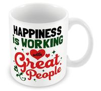 Work Colleague/Friend Funny Gift Mug - Happiness is Working with Great People