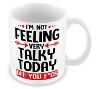 Work Colleague Funny Gift Mug - I'm Not Feeling Very Talky Today