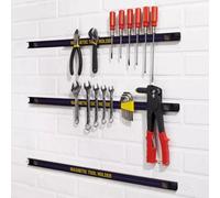 Work Expert Heavy Duty Magnetic Tool Holder Strip Set For Garage Wall Storage (3 Pack)