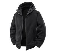 Work Fleece Mens Men's Classic Jacket Winter Fleece Lined Windproof Timeless Versatile Coat that Never Goes Out of Fashion for Years of Reliable Wear Oversized Hoodie Men Black XXL