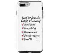 Work for Jesus The Benefits Are Amazing Mens Christian Faith Case for iPhone 7 Plus/8 Plus