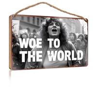 Work From Home Door Sign Woe To The World Wooded Sign Man Cave Furniture Fall Office Decor