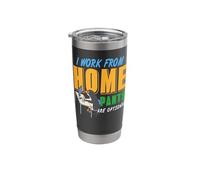 Work from Home Funny Penguin Pants Optional Humor Stainless Steel Insulated Tumbler