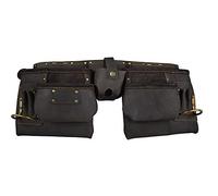 Work Gear UK 10 Pocket Tool Belt with a Heavy Duty Oil -Tanned Top Grain Leather Tool Pouch Set WG-PX15