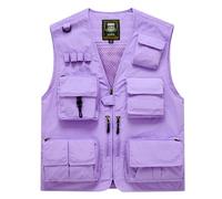 work gilet for men summer utility vest Outdoor Lightweight Travel Security Vest Plus Size Sleeveless Zip up Jackets for Tool Work Fishing Hiking