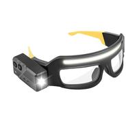 Work Glasses for Men Safety - Mountain Biking Glasses - With TYPE-C Light Goggles for Riding Fog Motorcycle Welding Sun Dust Outdoor Adventures Driving Night Walking Fishing Men