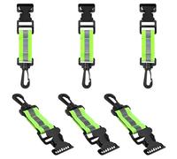 Work Glove Clip, 6PCS Fire Brigade Glove Clip with Reflective Strips for Belt, Turnout Gear, Firefighter, Guard, Labor Work Clamp Safety