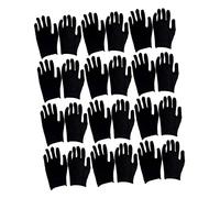 Work Gloves 12 Pairs for Warehouse Handling Black Cotton | Bulk Value Pack, Extended Wear Comfort, Cut Protection, for Outdoor Work and Hand Tools