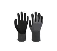 Work Gloves, Black Sandy-Coated Textured Grip, for General Tasks | 10-pair set to meet diverse daily working needs(WG-502,XL)