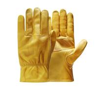 Work Gloves For Public Utilitiesfor Wood Gardening/Cutting/Construction/Motorcycle, Abrasion Resistant Leather(XL)