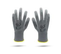 Work Gloves, PU coated Safety Nitrile Nylon Gloves, Secure Grip on Palm & Fingers Gardening Building Mechanic Gloves, Suitable for General Duty Work, Protective Hand Glove (Pack of 12 Pair-Medium)