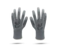 Work Gloves, PU coated Safety Nitrile Nylon Gloves, Secure Grip on Palm & Fingers Gardening Building Mechanic Gloves, Suitable for General Duty Work, Protective Hand Glove (Pack of 12 Pair-Large)
