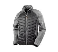 Work-Guard By Result Mens Elevator Padded Jacket Black/grey Marl (3Xl)