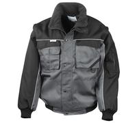 WORK-GUARD by Result Mens Heavy Duty Zip-off Sleeves Pilot Jacket RW10245