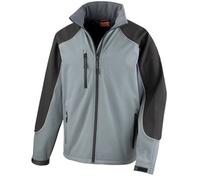 Work-Guard By Result Mens Ice Fell Hooded Soft Shell Jacket Grey/black (3Xl)