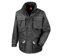 (4XL, Black) WORK-GUARD by Result Mens Sabre Coat