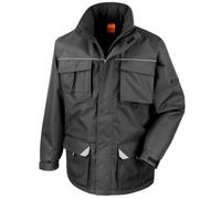 Work-Guard By Result Mens Sabre Padded Long Coat Black (Xxl)