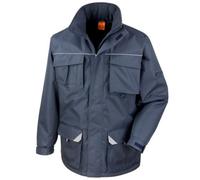 Work-Guard By Result Mens Sabre Padded Long Coat Navy (3Xl)