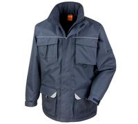 (XL, Navy) WORK-GUARD by Result Mens Sabre Padded Long Coat
