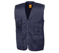 (XXL, Midnight Navy) WORK-GUARD by Result Mens Safari Waistcoat