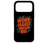 Work Hard Dream Big Motivational Graphic Design Case for iPhone 17 Pro Max
