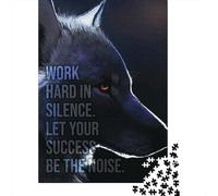 Work Hard In Silence Adult Jigsaw Puzzle, 1000 Pieces, 38x26cm/1000pcs, for Progress Whenever Time Allows; Low-dust White Cardboard Pieces