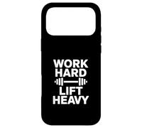 Work Hard Lift Heavy Barbell Gym Fitness Workout Design Case for iPhone 17 Pro Max