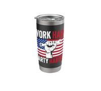 Work Hard Party Harder Labor Day Stainless Steel Insulated Tumbler