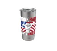Work Hard Party Harder Labor Day Stainless Steel Insulated Tumbler