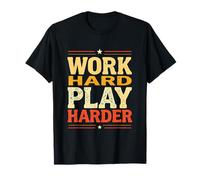 Work Hard Play Harder Vintage Motivational T-Shirt