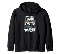 Work Hard So You Can Shop Harder Hustle Motivation Zip Hoodie