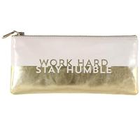 Work Hard, Stay Humble Pencil Pouch (Accessories case, Faux Leather)