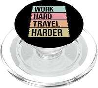Work Hard Travel Harder Freelancer PopSockets PopGrip for MagSafe