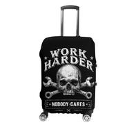 Work Harder Nobody Cares Funny Luggage Cover for Suitcase Washable Travel Trolley Case Universal Protector