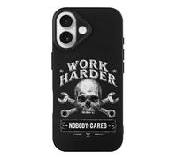 Work Harder Nobody Cares Phone Case Compatible with iPhone 17 Air Pro Max Shockproof TPU Protective Cover