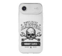 Work Harder Nobody Cares Phone Case Compatible with iPhone 17 Air Pro Max Shockproof TPU Protective Cover