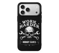 Work Harder Nobody Cares Phone Case Compatible with iPhone 17 Air Pro Max Shockproof TPU Protective Cover