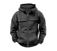 Work Hoodies For Men, Half Zip Hooded Sweatshirt Windproof Warm Military Tactical Fleece Jacket Pullover Cardigans Jumper Long Sleeve Patchwork Top With Pocket Workout Gym Sports Outdoor Sportwear