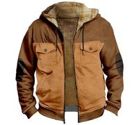 Work Hoodies For Men Sweatshirts - Solid Color Patchwork Hoodie Mens Winter Long Sleeve Drawstring Jacket Fleece Thick Warm Sweatshirt Mens Casual Zip Up Pullover Vintage Trend Pullover