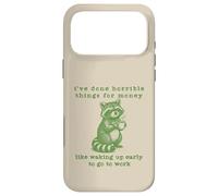 Work Humor Waking Up Early Funny Raccoon Gag Joke Retro 90s Case for iPhone 17 Pro Max
