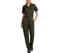 WORK IDEA Premium Women's Work Coverall: The Perfect Companion for Builders, Craftsmen and DIY, Green, S