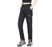 WORK IDEA Women's Slim-Fit Stretch Work Trousers with Cordura Knee Pads: Durable Elegance for the Highest, Black-type 2, 14