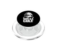 “WORK IS A CULT”, Karl Marx, Communism, Marx PopSockets PopGrip for MagSafe