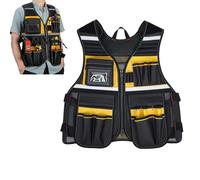 Work Jacket Adjustable Pocket Tool Vest, Construction Vest Adjustable Tool Work Jacket With Adjustable Tool Belt, Multiple Pockets For A Work Experience