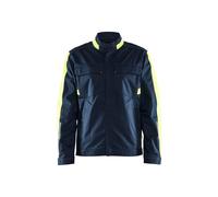 BLÅKLÄDER Jacket 44441832 Cotton, Elastolefin, PL (Polyester) Dark Navy Blue, Yellow Size L
